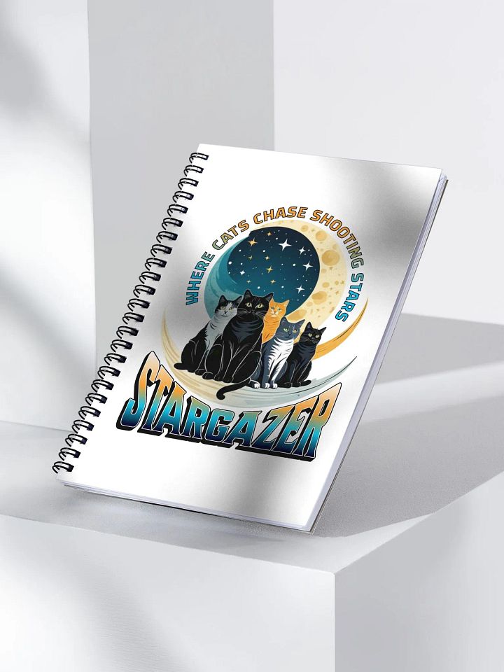 Where Cats Chase Shooting Stars Stargazer Spiral Notebook product image (2)