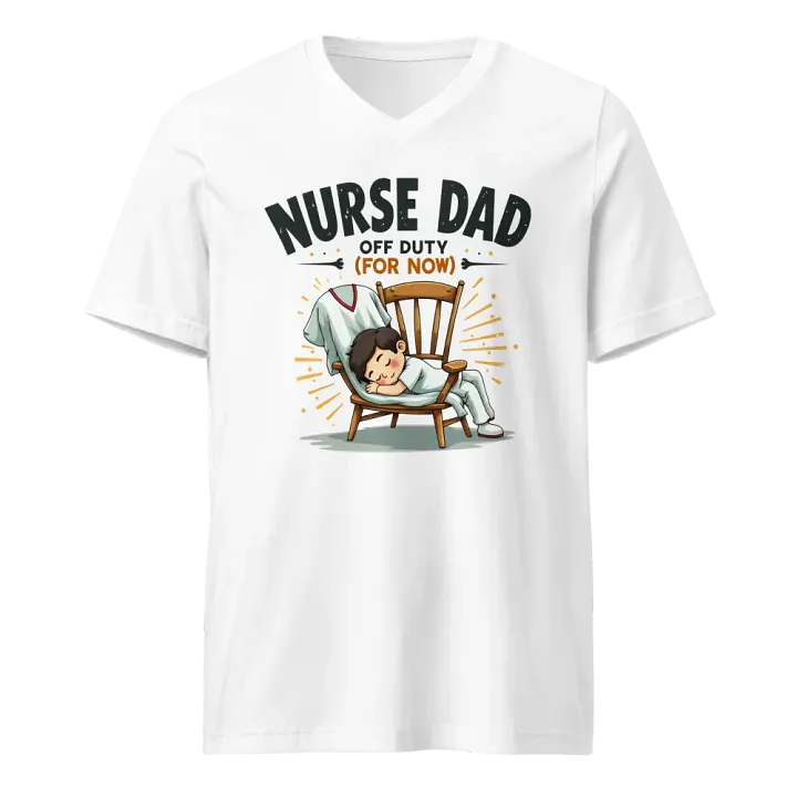 Nurse Dad Off Duty V-Neck Tee product image (1)