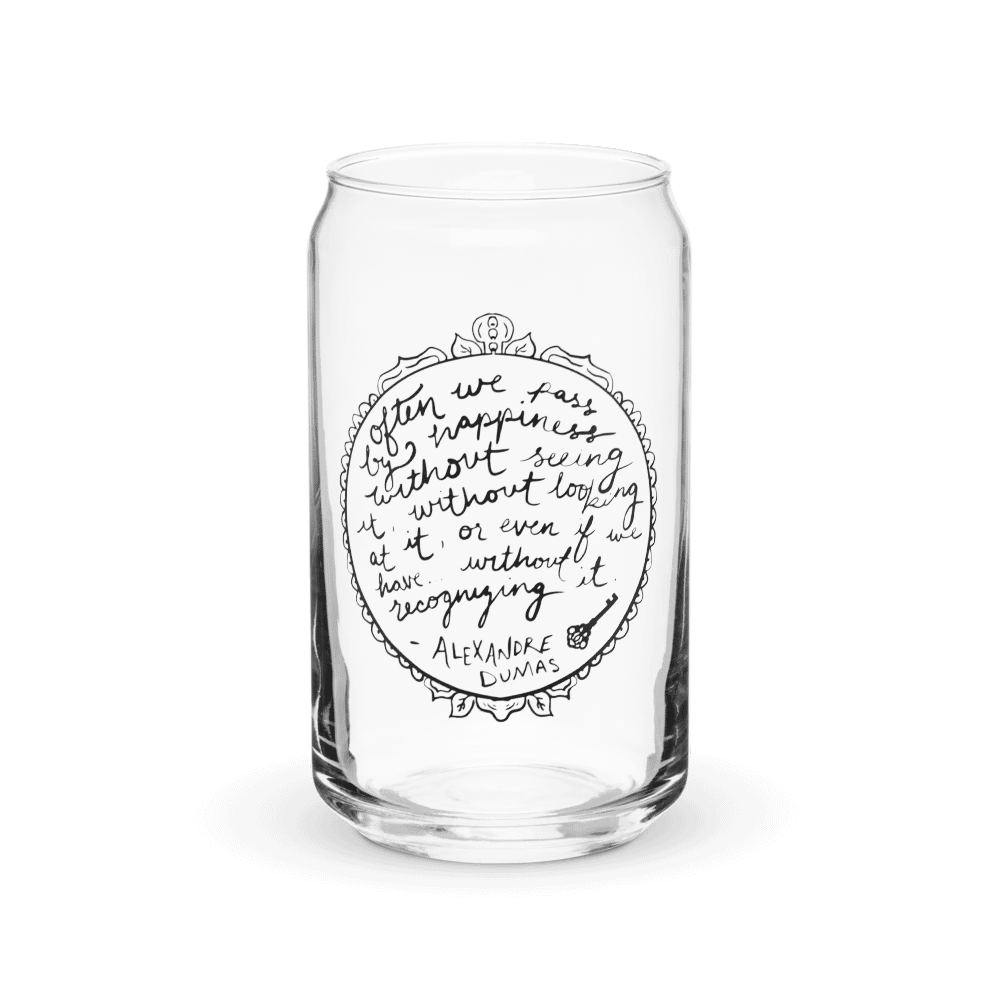 "Recognize Happiness" Glass Cup product image (7)