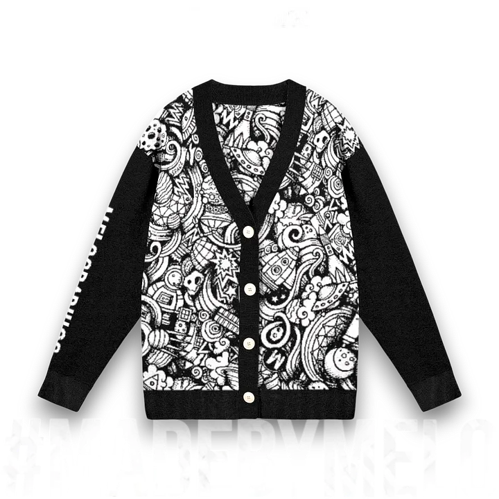 Dark Space Scribble - Knit Sweater [Cardigan] | #MadeByMELO product image (1)