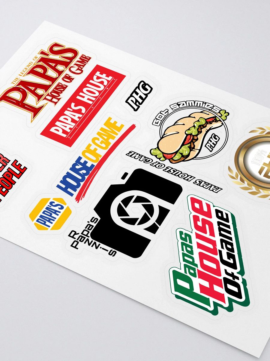Papa's House of Game Logo Sticker Sheet product image (3)