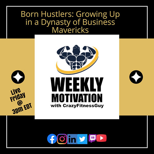 🚀 Excited to dive into the world of business mavericks? Join me on @crazyfitnessguy's live stream this Friday at 3PM EST! We'...