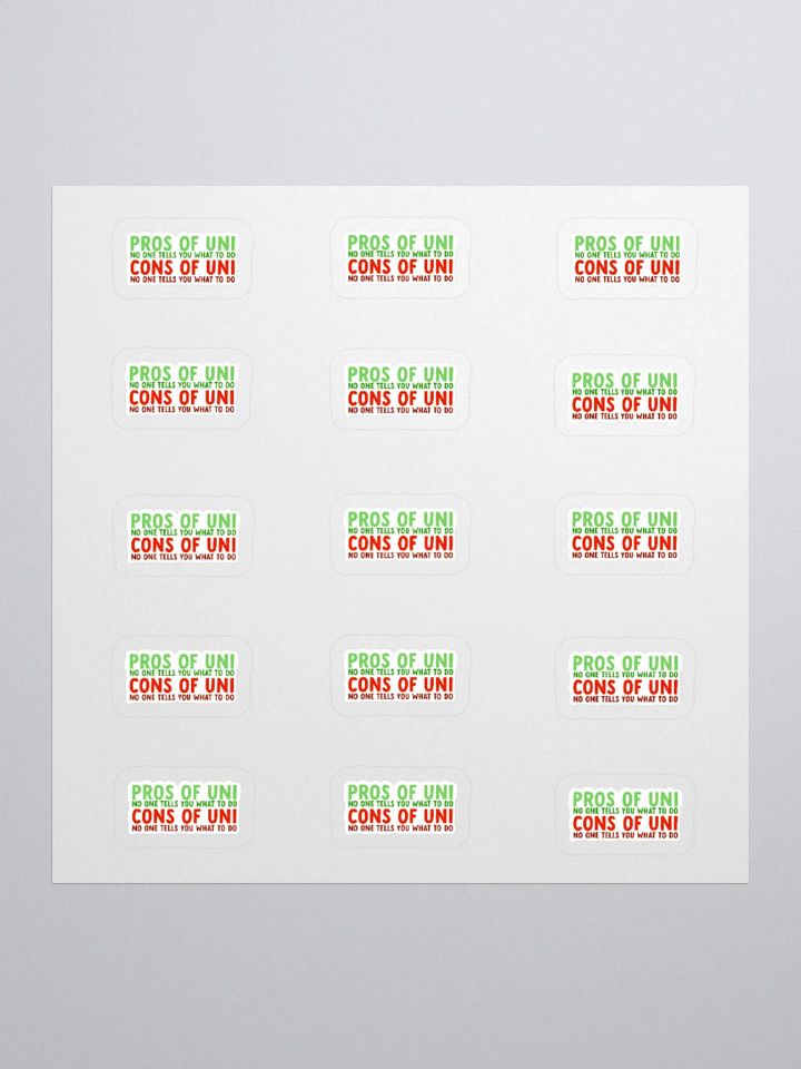 PROS & CONS Sticker (SMALL Sheet) product image (1)