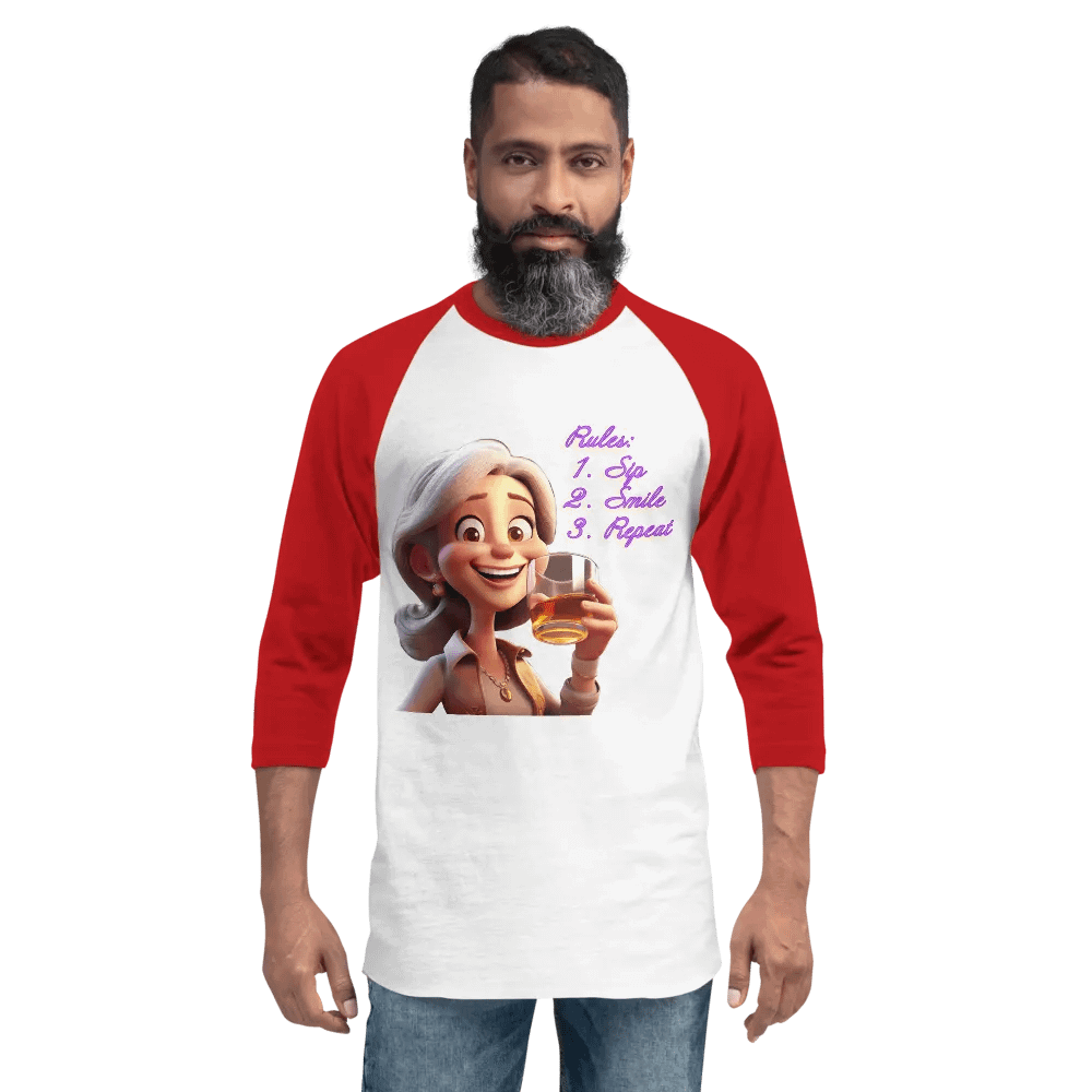 Rules are Sip, Smile & Repeat - Baseball Shirt product image (29)