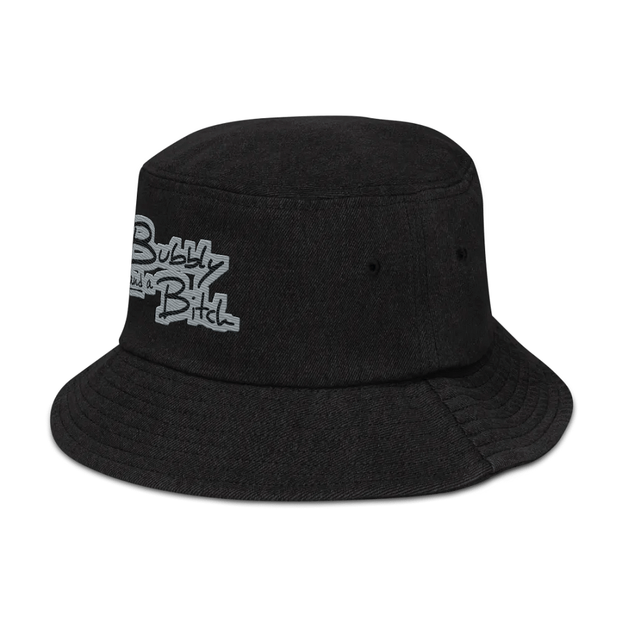 Bubbly and a B*tch (smoke) denim bucket hat product image (4)
