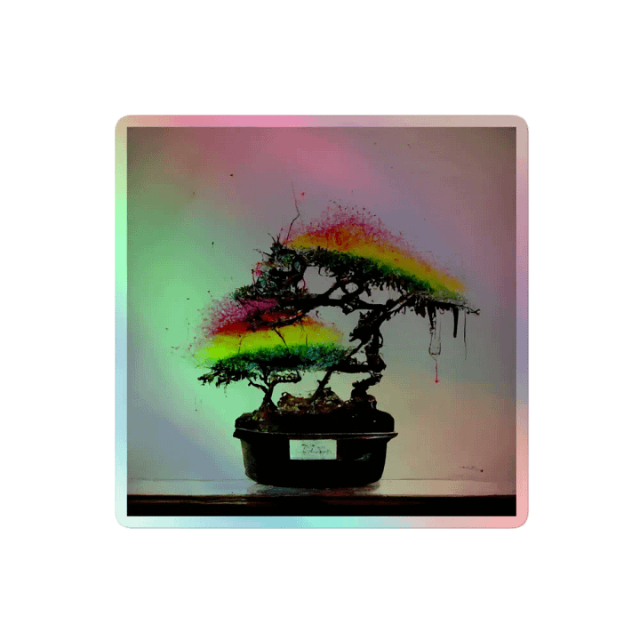 Rainbow Bonsai Holographic Sticker Sheet product image (2)