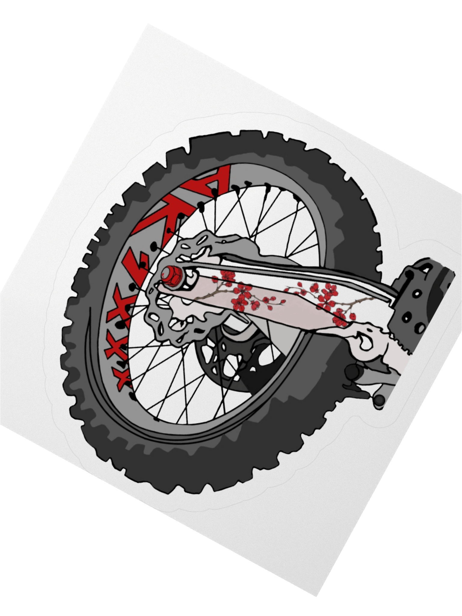 AK-1XXX rear wheel | Kiss-cut sticker product image (2)