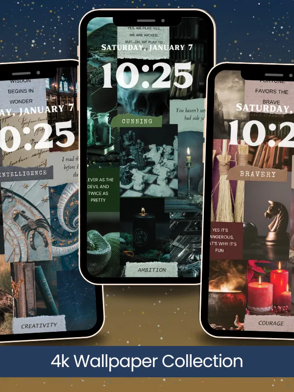 FREE Hogwarts Houses Aesthethic Collage Harry Potter Phone Wallpaper Bundle I 4K Quality Bundle product image (2)