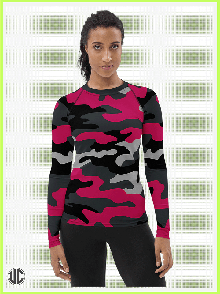 Savage Pink Camo – Women’s Rash Guard product image (1)