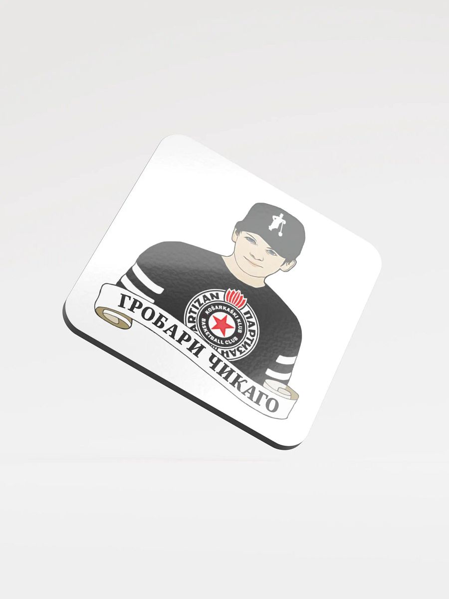 Grobari Čikago KK Partizan Glossed Cork Coaster product image (1)
