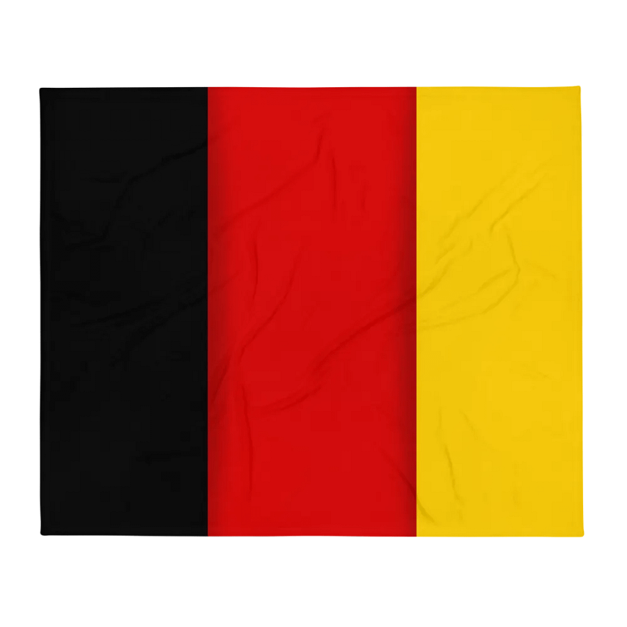 Black Red Yellow Flag Colored Throw Blanket product image (2)
