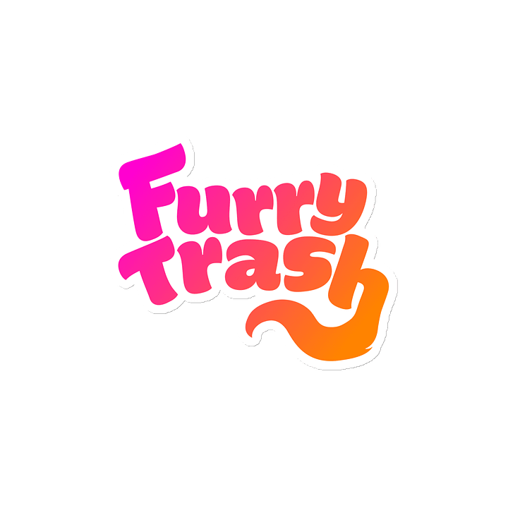 Furry Trash Magnet – Bubble Logo (Sunrise Gradient) product image (2)