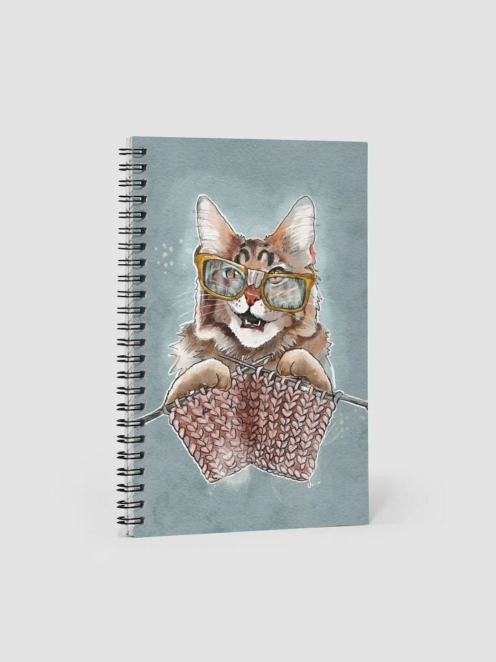 Knitting Cat with GLasses Notebook product image (1)