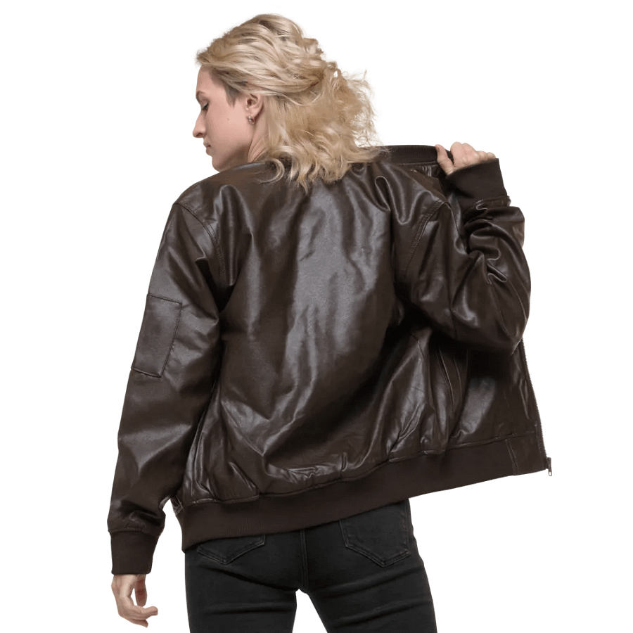 Threadfast Apparel Faux Leather Bomber Jacket (v5) product image (2)