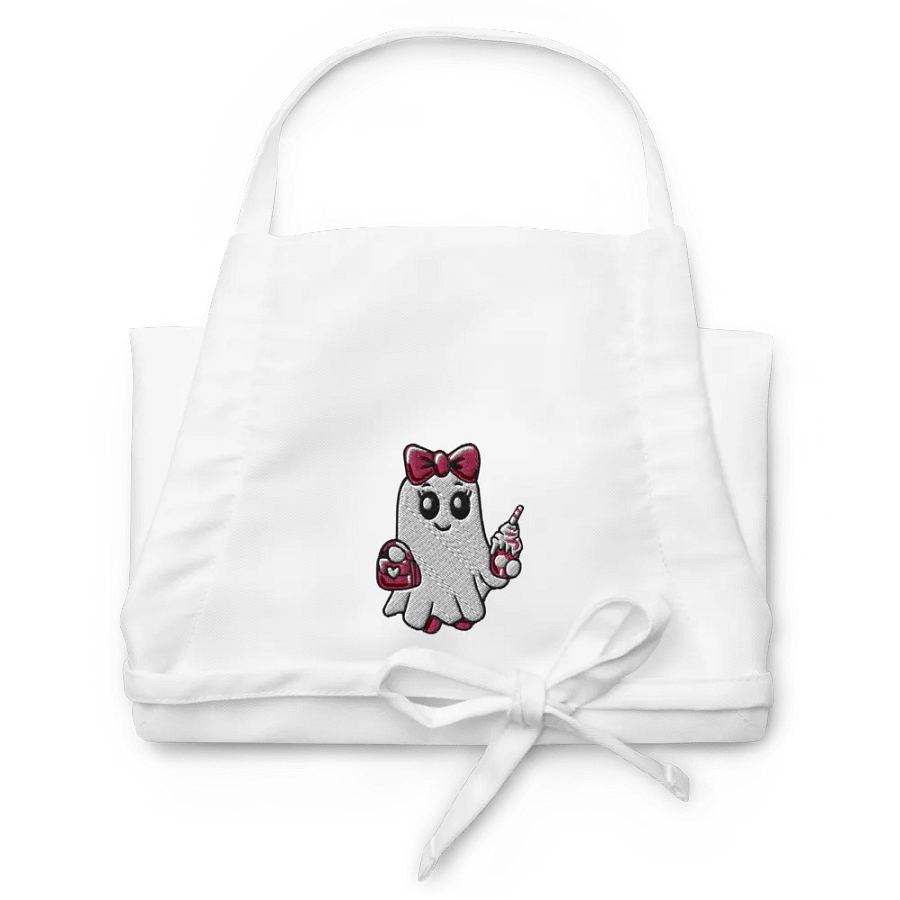 Cute Ghost Embroidered Cooking Apron product image (4)