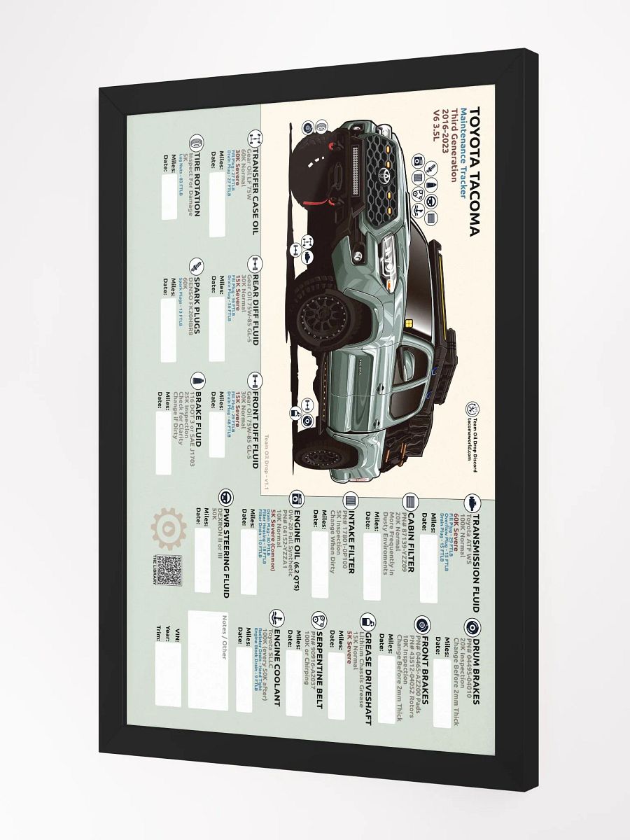 3RD GEN MAINTENANCE TRACKER V1.1 - Lunar Rock (Framed) product image (3)