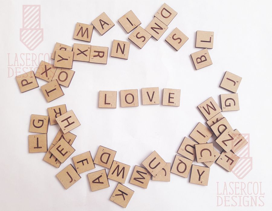 Scrabble tiles Alphabet - Laser Cut Files product image (7)