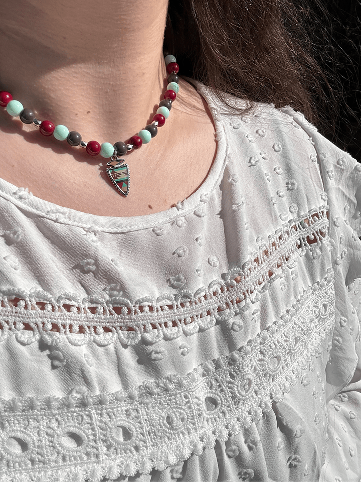 The Cherokee Arrowhead Necklace (Brown) product image (1)