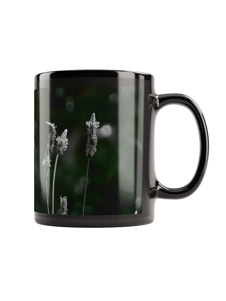 Keramiktasse schwarz - Wildblumen schwarzweiß product image (1)
