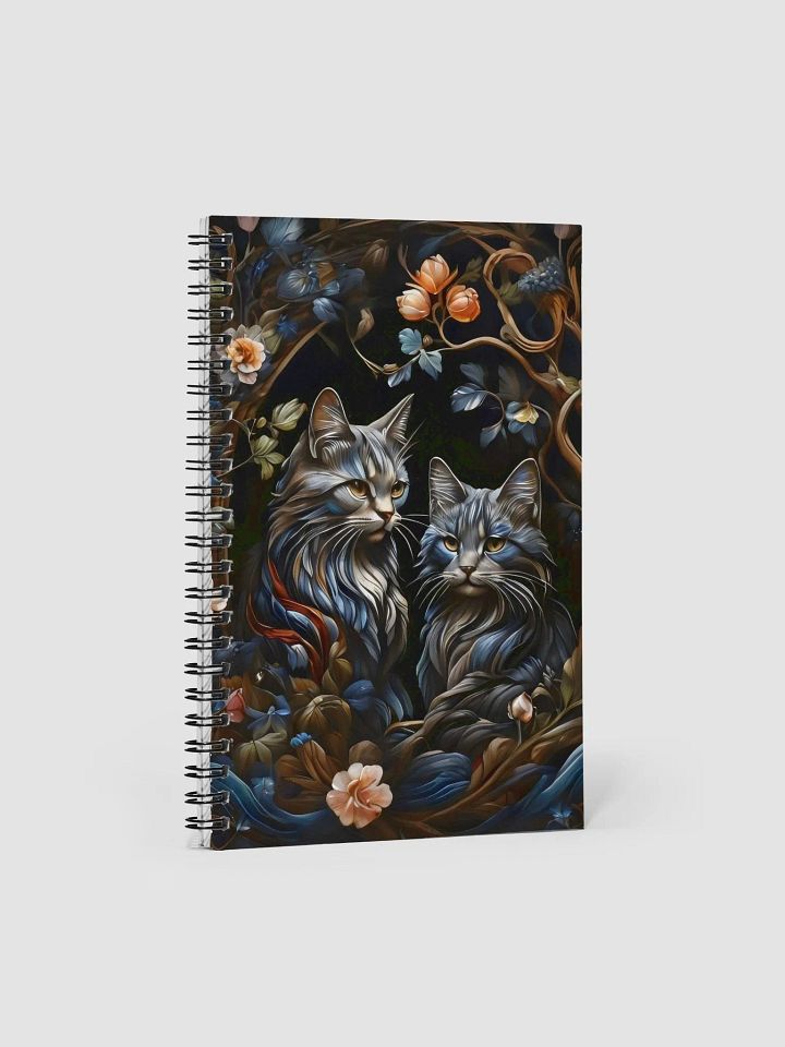 Regal Cats & Floral Art Spiral Notebook product image (1)