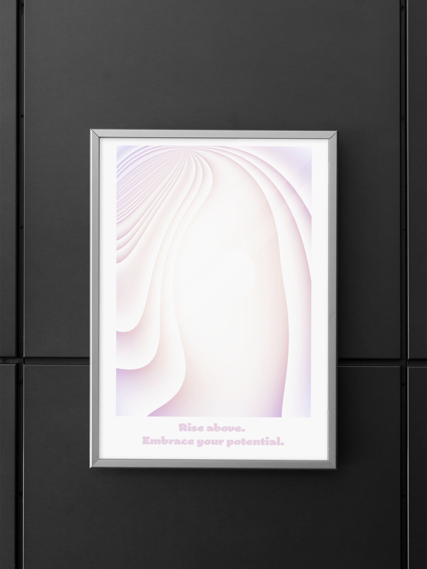 Rise Above Embrace Potential Poster, Inspirational Quote Print, Soft Pastel Wall Art, Modern Office Decor, Motivational Message Artwork product image (5)