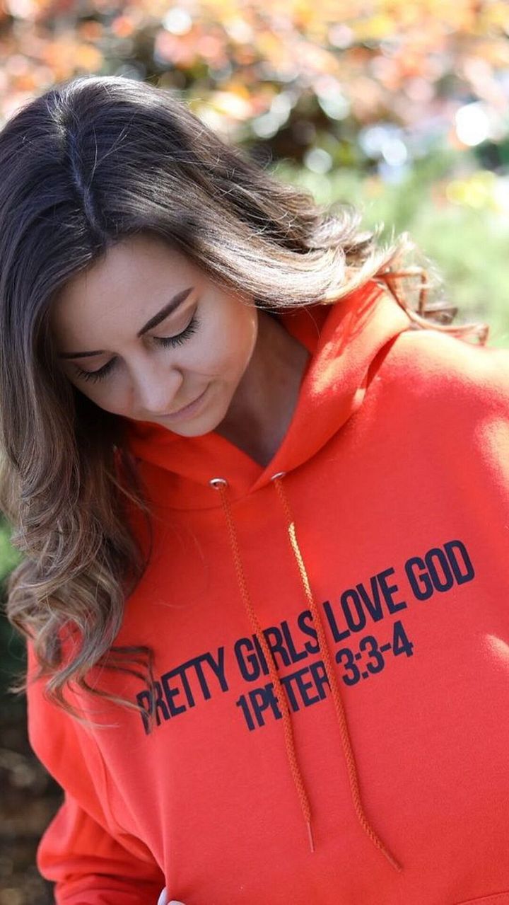 Pretty girls love God cozy hoodie product image (1)