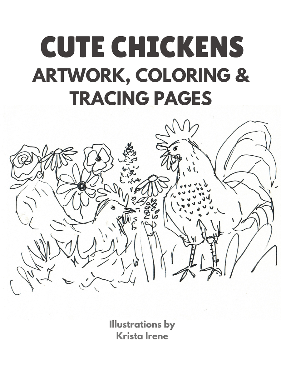Chicken Drawings, Coloring Pages & Artwork - (Downloadable/Printable eBooklet) product image (1)