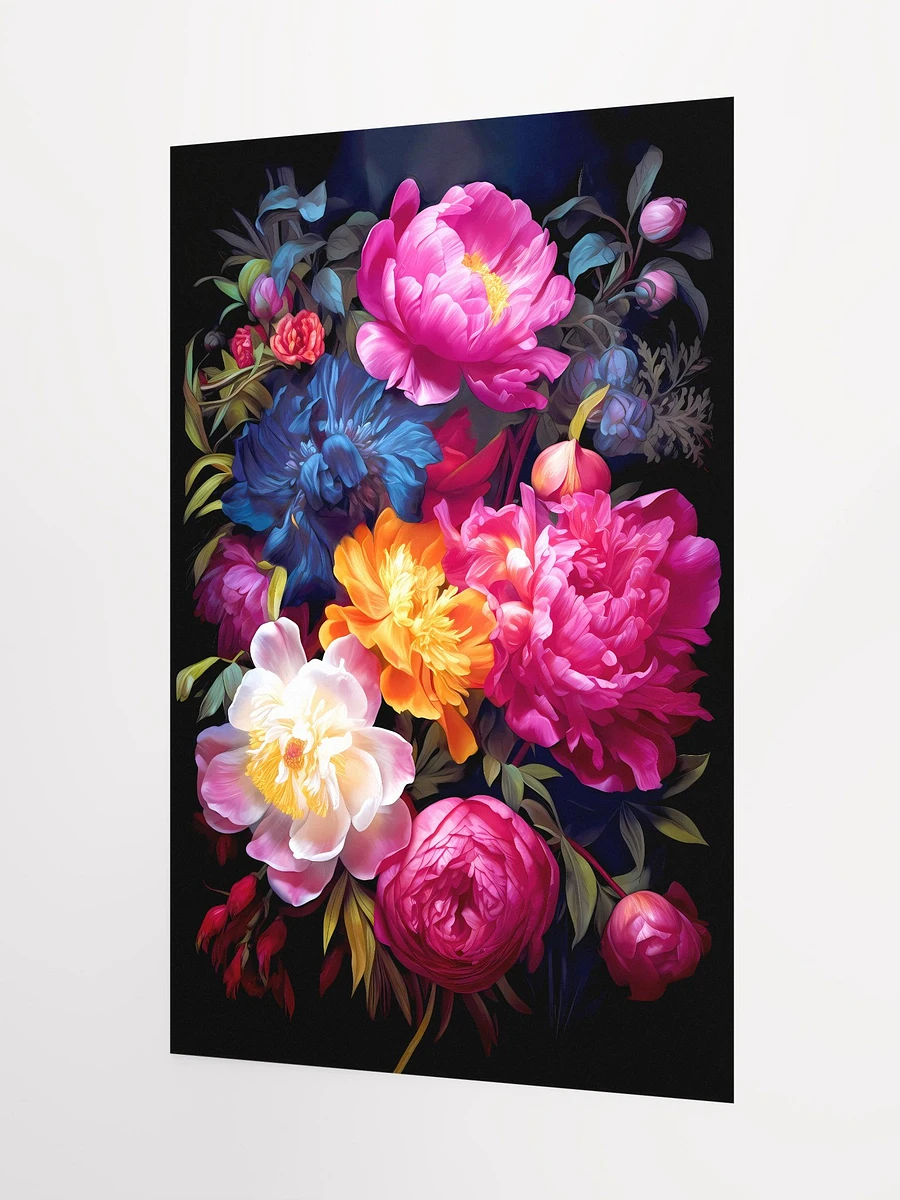 Enchanted Garden: Opulent Peony Blossoms Artwork Matte Poster product image (5)