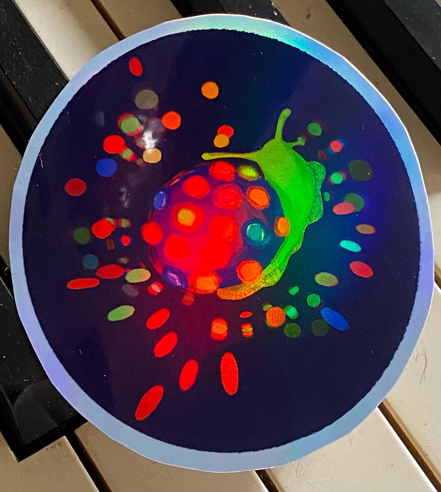 Disco Snail Holographic Sticker~!! product image (3)