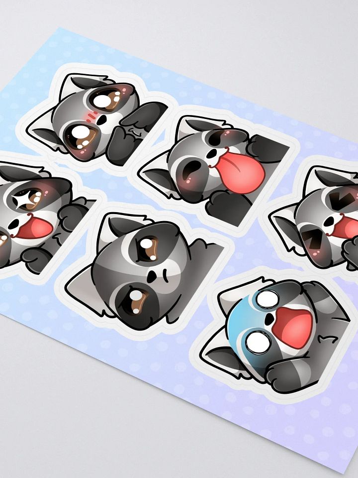 Raccoon emote stickersheet product image (2)
