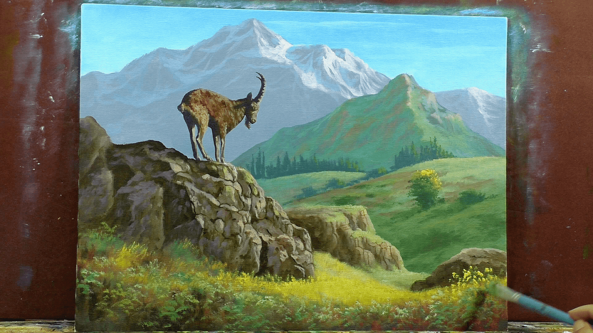 DOWNLOADABLE Acrylic Painting Tutorial - Mountain Goat product image (6)