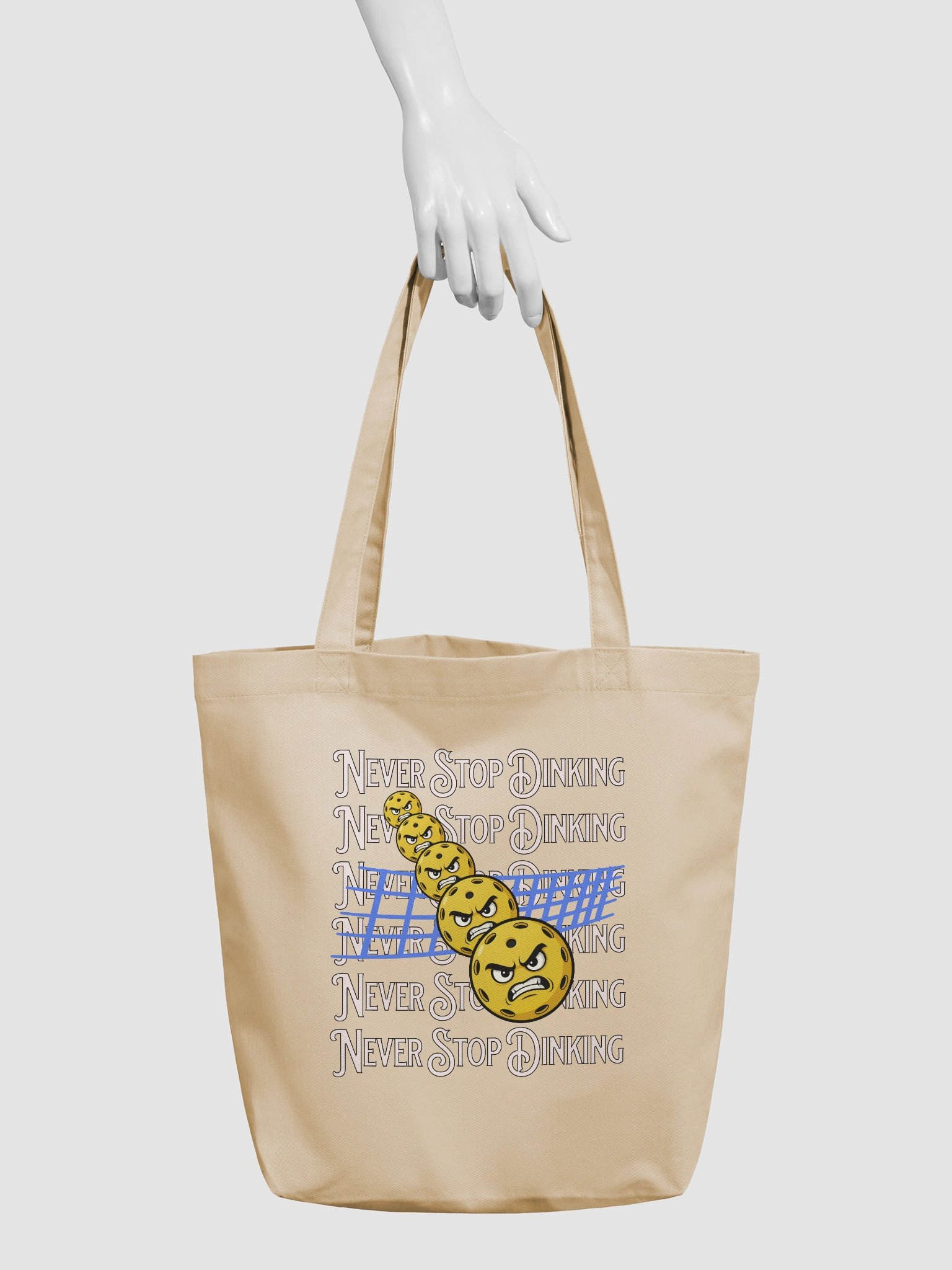 Never Stop Dinking Pickleball Eco-Friendly Tote Bag product image (6)