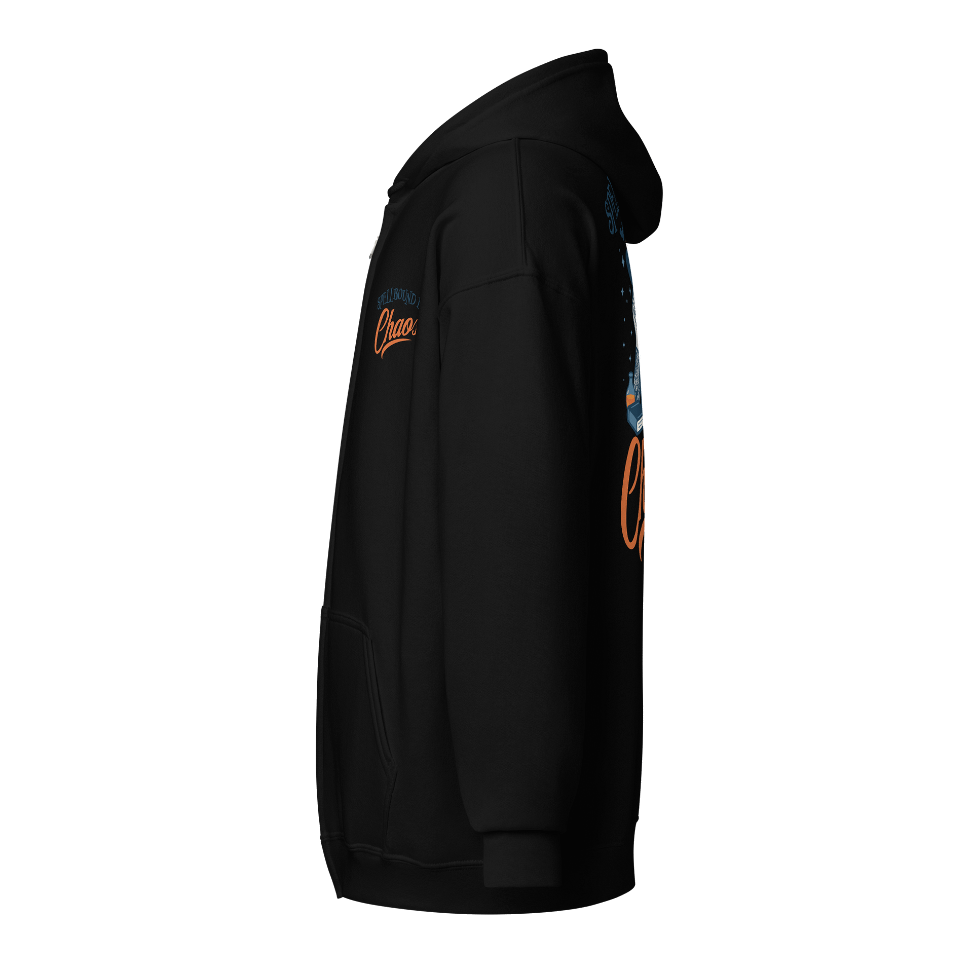 Spellbound by Chaos Halloween Zip Hoodie (Blue & Orange Text)- Limited Time! product image (9)