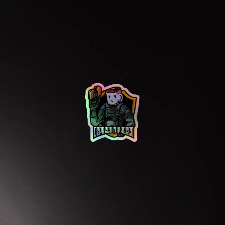 Depreso Logo Kiss-Cut Holographic Stickers product image (2)