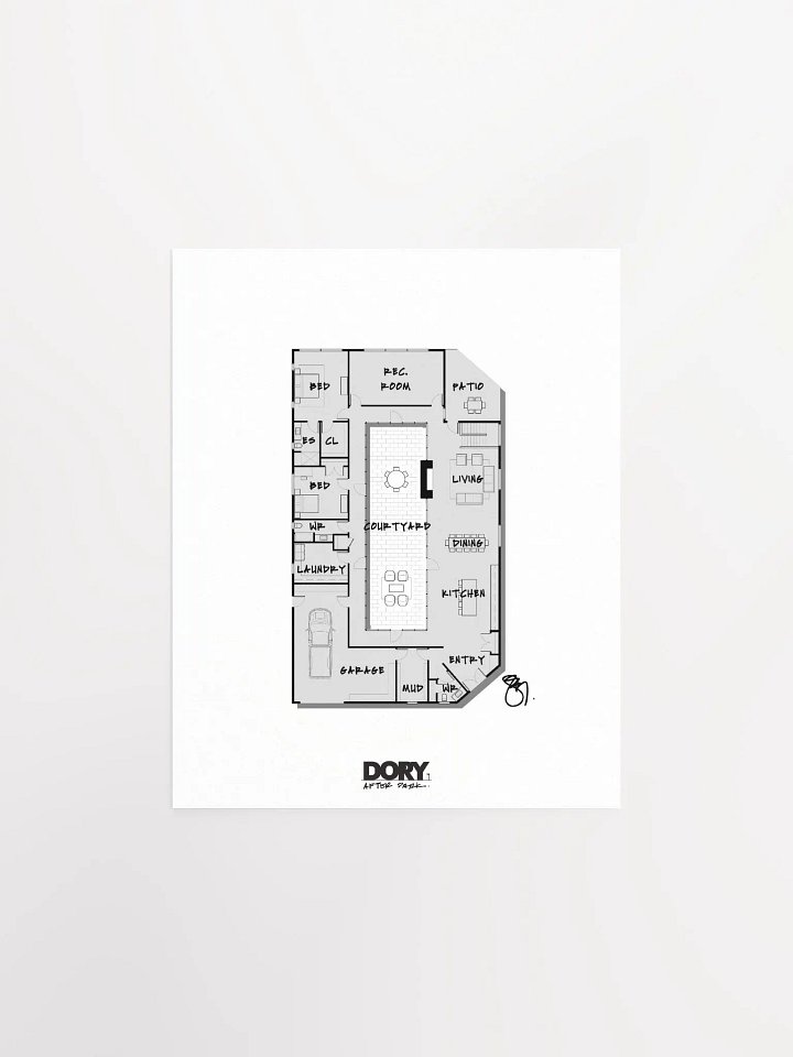 Alphabet Floor Plan Poster - D product image (1)