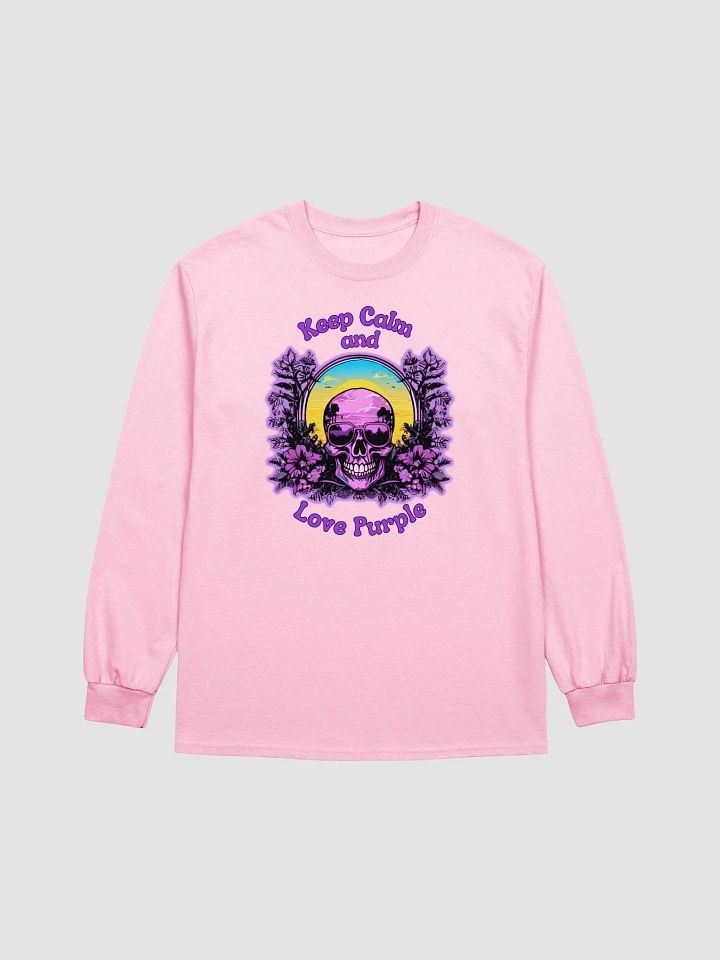Purple Skull Love long sleeve tee product image (1)