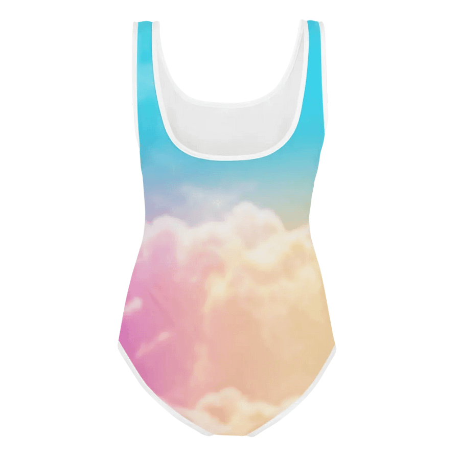 Blur cloud rainbow Design Youth One Piece Swimsuit - V7 product image (2)