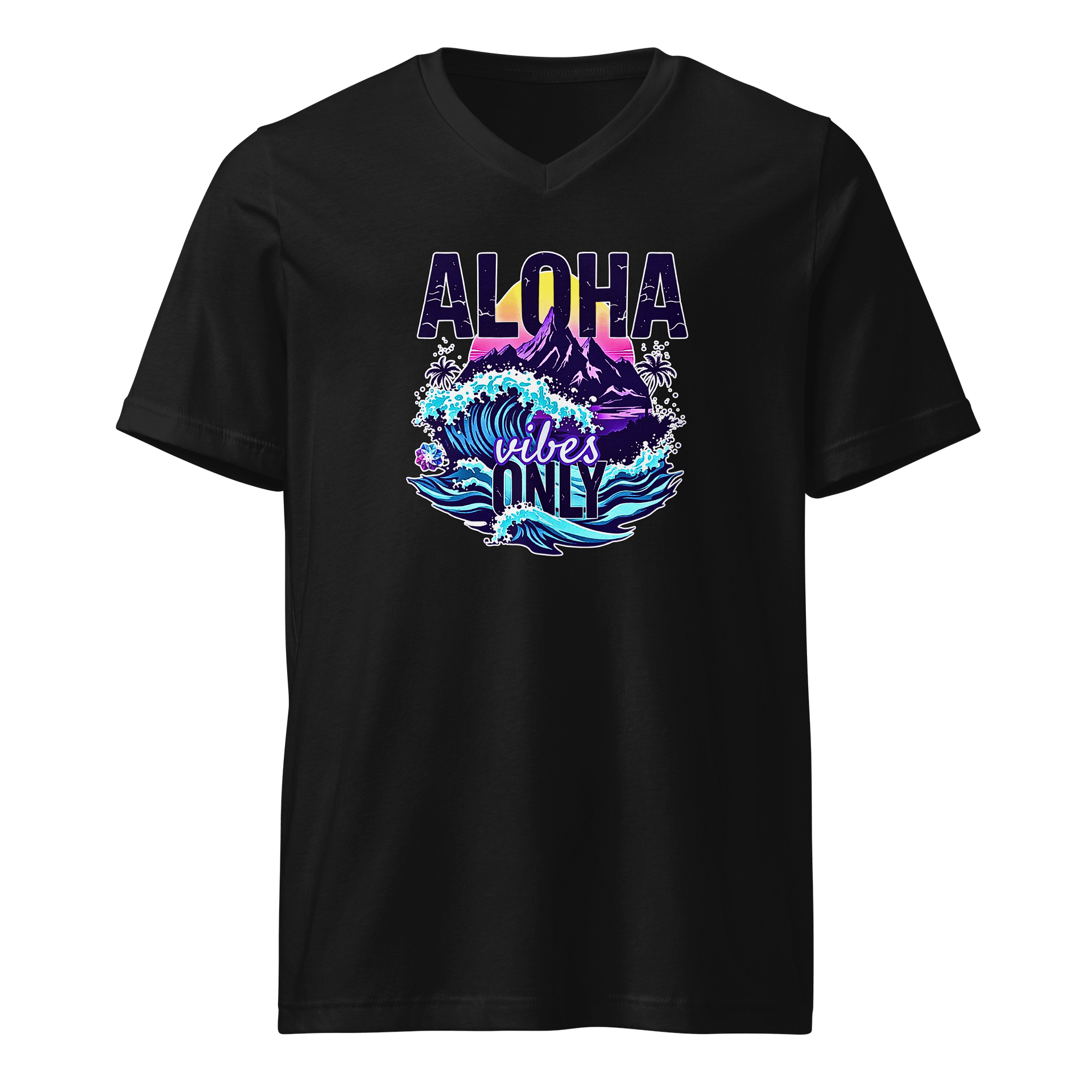 Aloha Vibes Only V-Neck Tee product image (11)