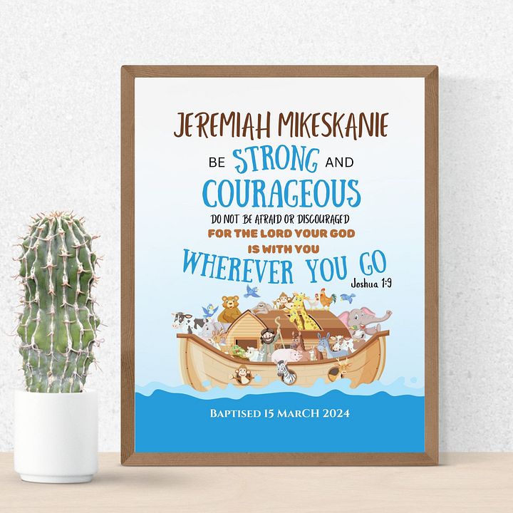 Noah's Ark Baptism Canva Template product image (2)