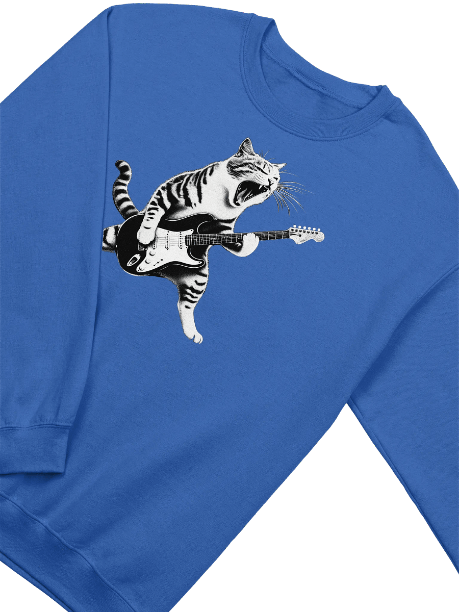 CAT PLAYING GUITAR SWEATSHIRT product image (3)