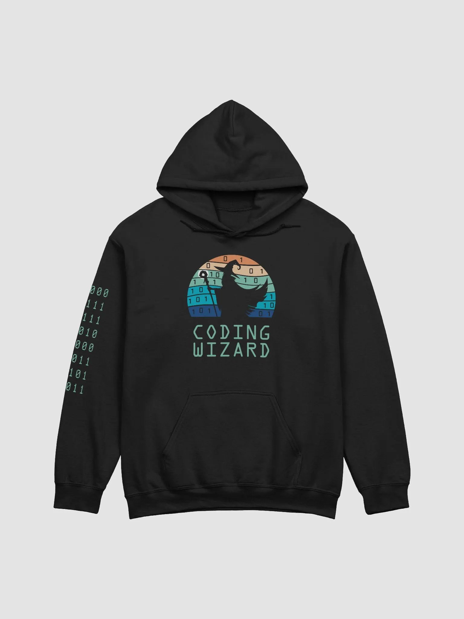 Epic Vintage Sunset "Coding Wizard" Silhouette Hoodie product image (4)