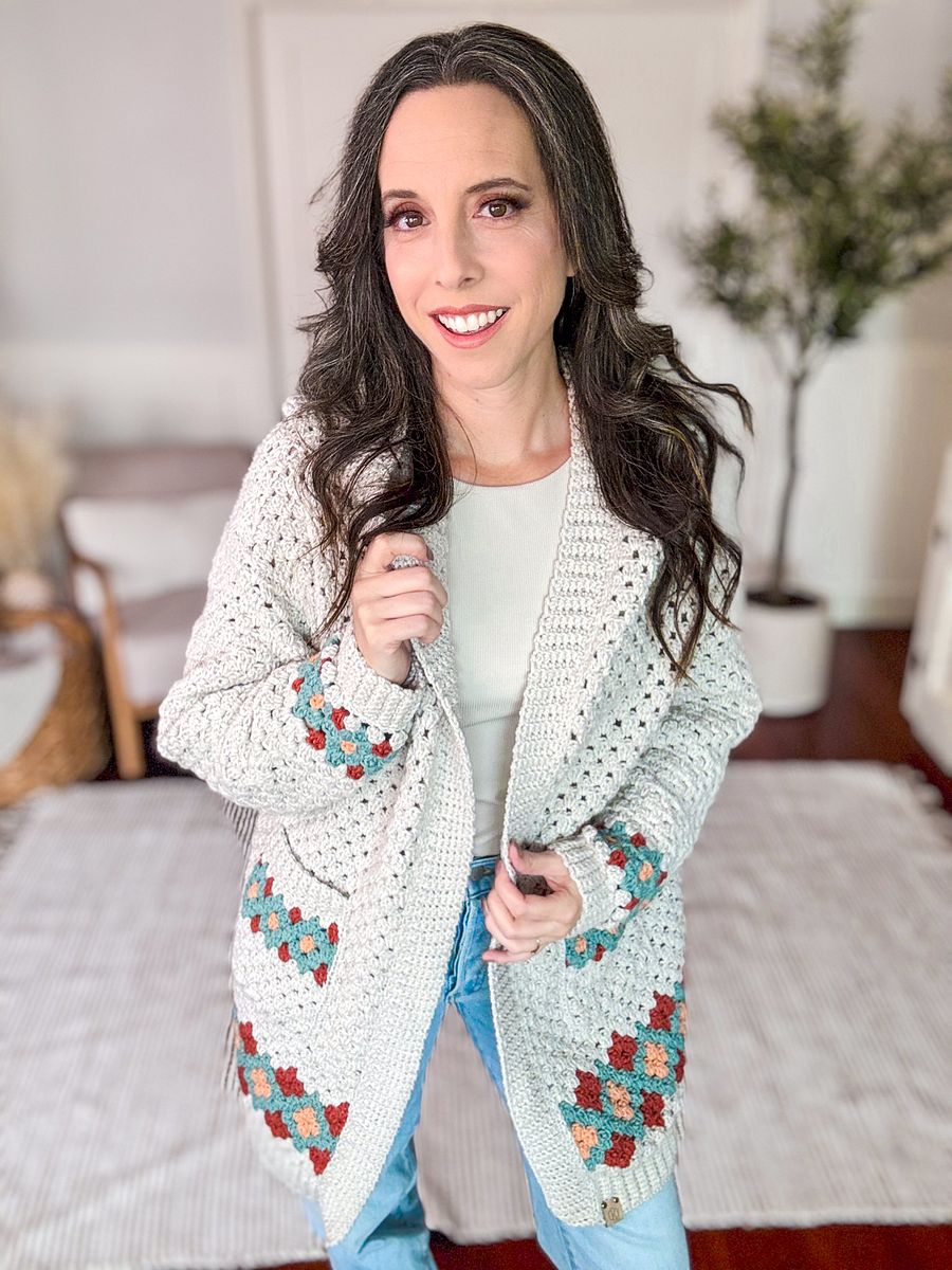 Gemstone Granny Crochet Cardigan Pattern product image (8)