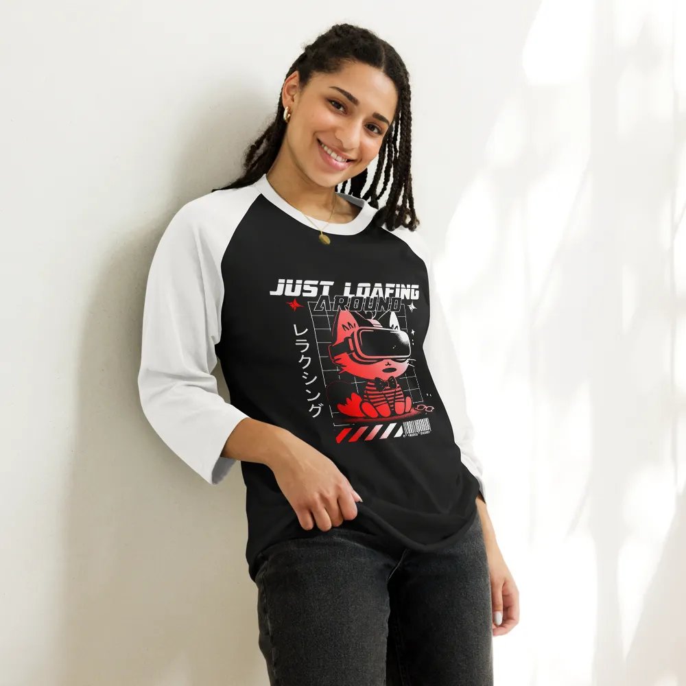 Just Loafing Around || Tultex Raglan Tee product image (10)