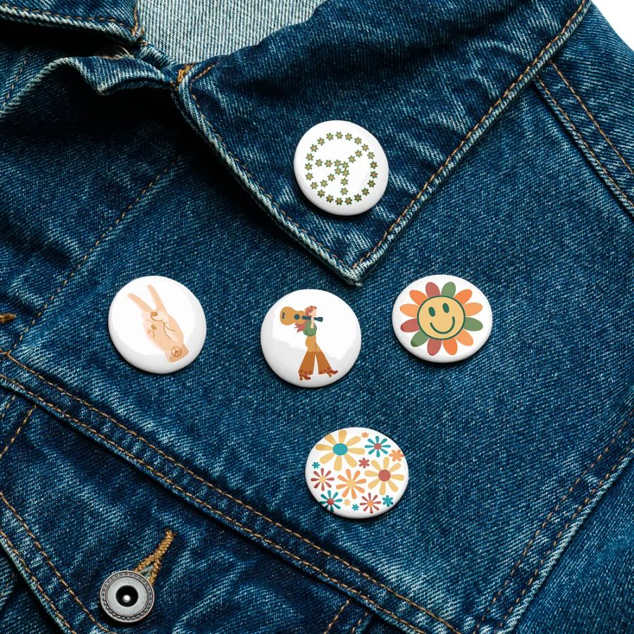 Peaceful Petals Pin Buttons Set product image (16)