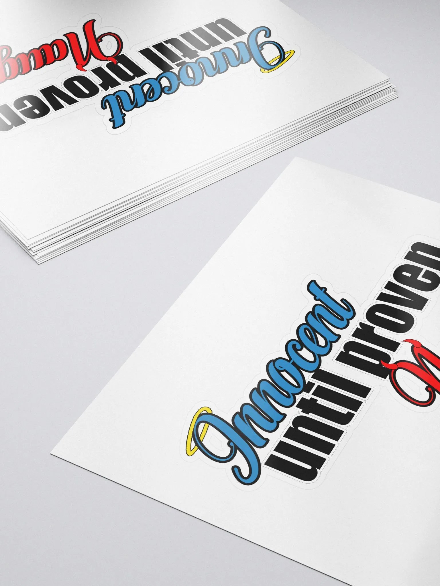 Innocent until proven naughty sticker product image (5)