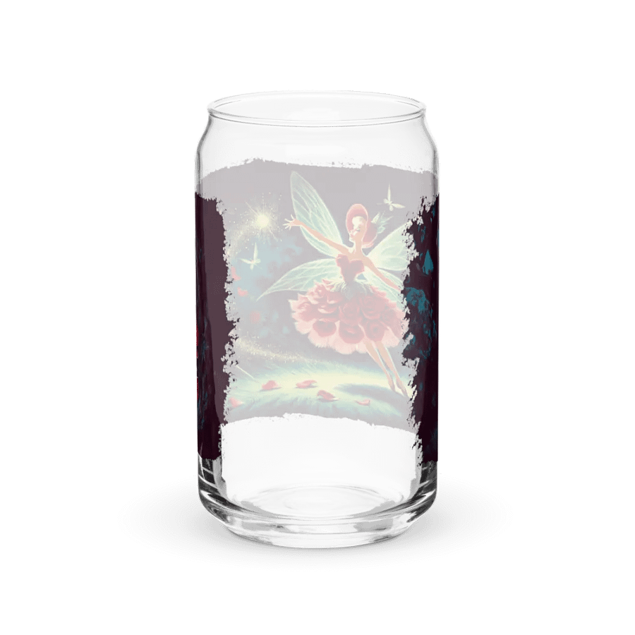 Enchanted Red Rose Fairy Glass with Optional Lid and Straw product image (38)