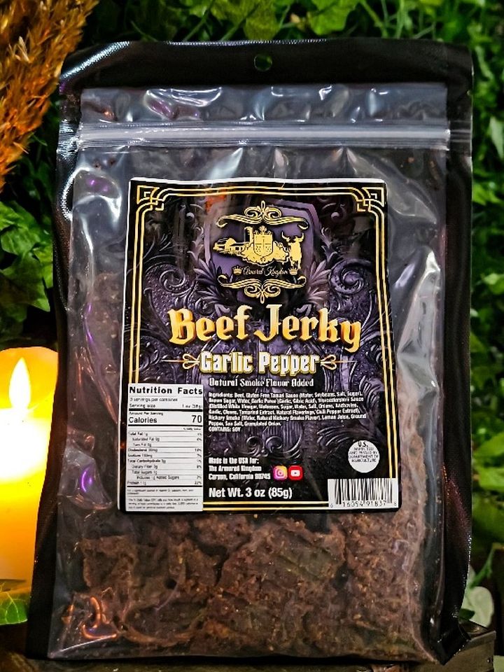 The Armored Kingdom Garlic Pepper Beef Jerky product image (1)