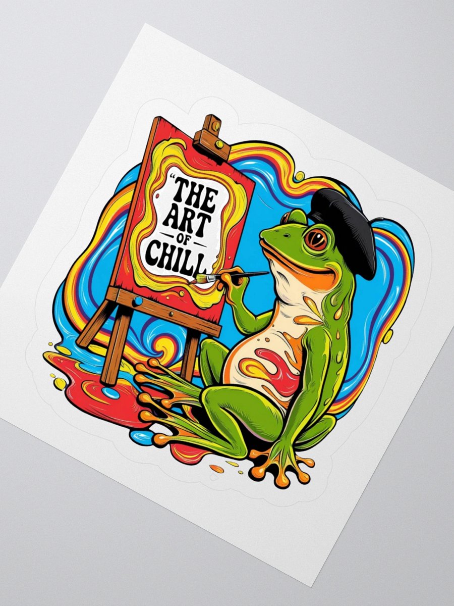 Chill Frog Artist Kiss Cut Stickers product image (5)