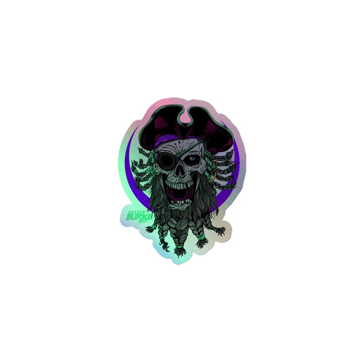 Synth-Pirate Hand Drawn Holofoil Sticker product image (1)