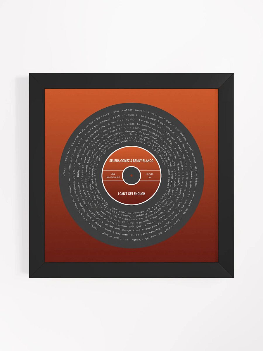 SELENA GOMEZ & BENNY BLANCO - I CAN'T GET ENOUGH VINYL POSTER product image (14)